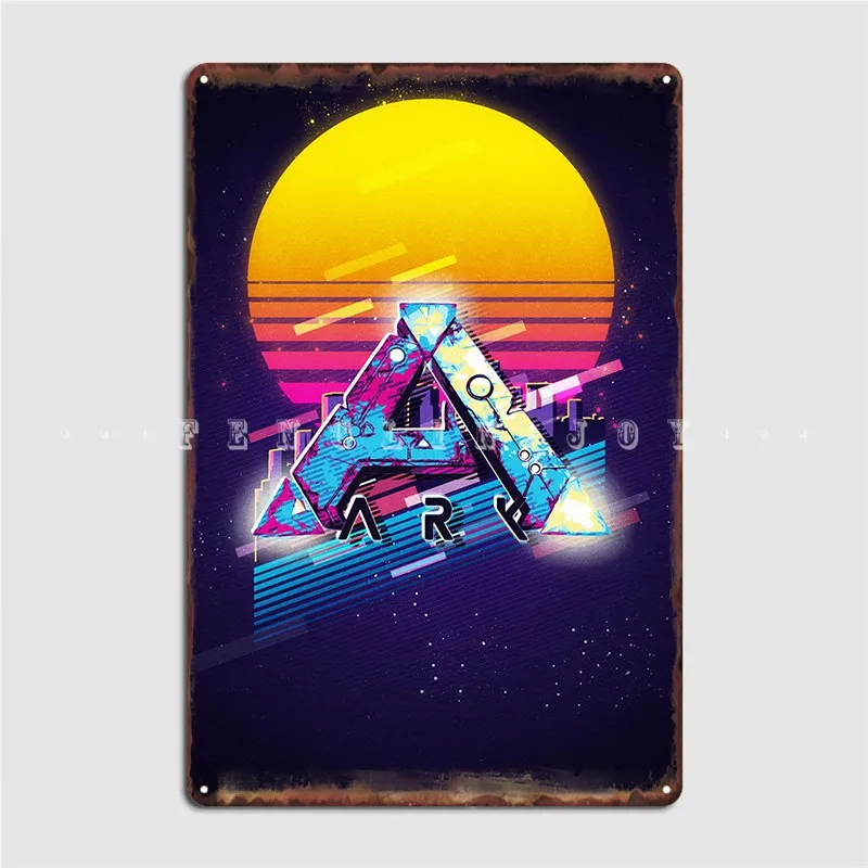 Ark Survival Evoluto Targa In Metallo Cinema Soggiorno Vintage Cinema Targa Targa In Metallo Poster