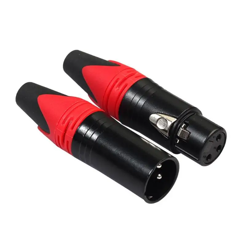 1 пара XLR 3Pin Мужской Женский DIY разъем для аудиокабеля Mic Разъемы Разъем под пайку