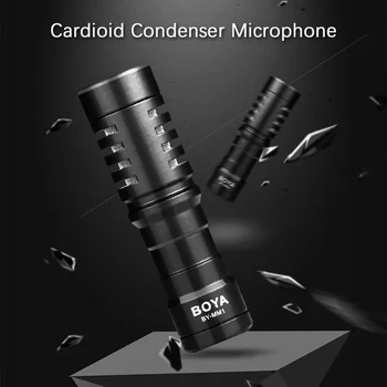 

3.5mm Cardioid Electret Condenser Microphone on Camera Shotgun Mic for Smartphone DSLR SLR DV Camcorder Audio Recorder PC Record