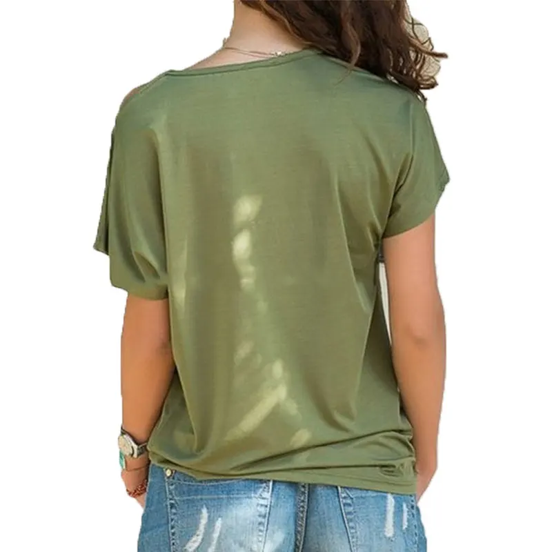 Customized Print T Shirt for Women DIY Your like Photo or Logo Top T-shirt Femme Irregular Skew Cross Bandage Size S-5XL Tees 6