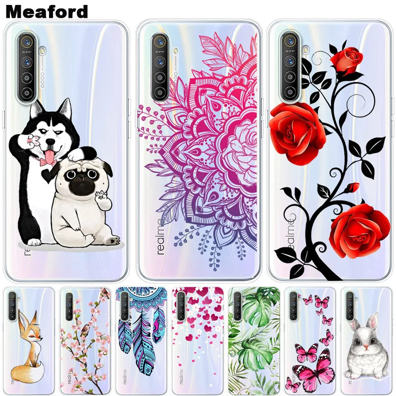 For Realme X3 Super Zoom Case TPU Silicone Soft Cartoon Clear for OPPO Phone Back Cover RealmeX3 | Мобильные телефоны и