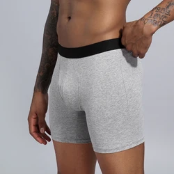 5pcs/lot Underpants Men Boxers Long Panties Underwear Cotton Boxershorts Loose Under Wear Plus Size boxer homme