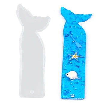 

DIY Crystal Epoxy Animal Bookmark Silicone Mould Cute Rabbit Cat Dolphins Standing Bear Mold Student Stationery Supplies
