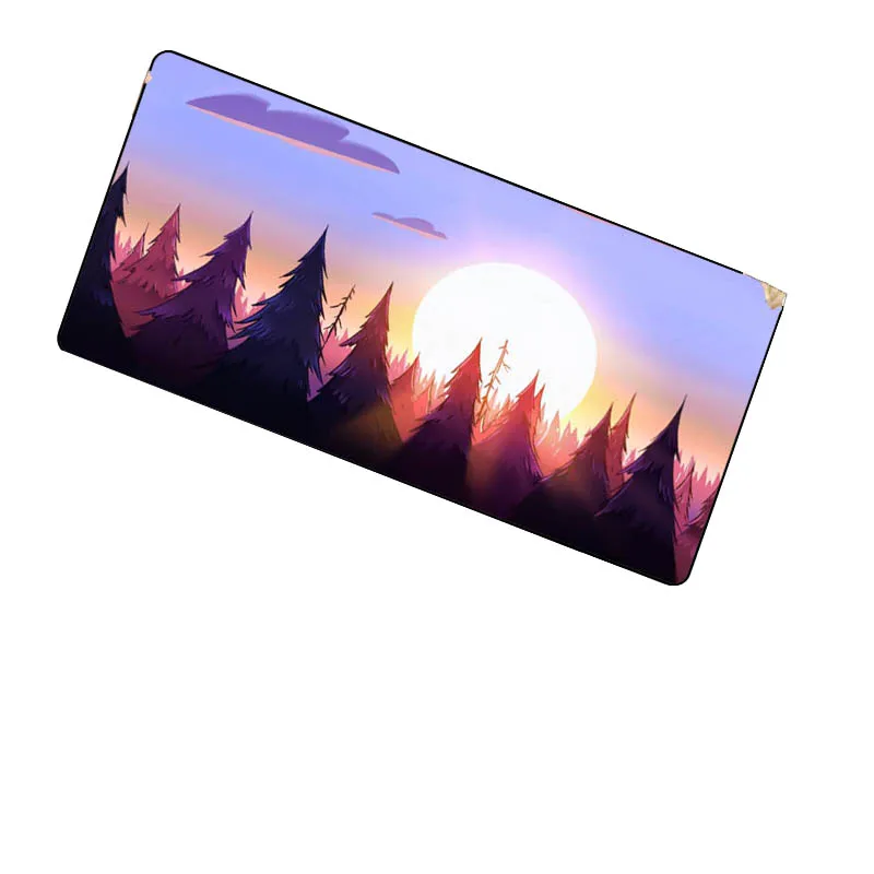 90X40CM Sunlight Pine Trees Large Lock Edge Mouse Pad Decor Desk Gaming Speed Mouse Pad Rubber Game