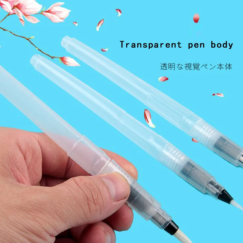 6Pcs/Set Refillable Paint Brush Water Color Brush for Painting Calligraph Drawing Art Supplies