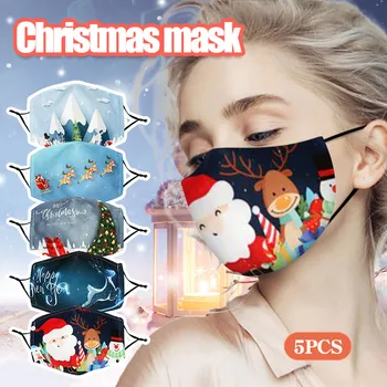 

Fashion Christmas Design Face-ma-sk Washable 2020 New Year Merry Christmas Decoration Comfortable Cloth Face-scarf For Men Women