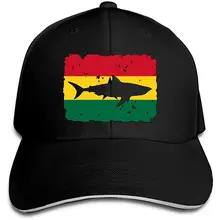 Мужская Женская винтажная бейсбольная кепка с изображением акулы ганского флага