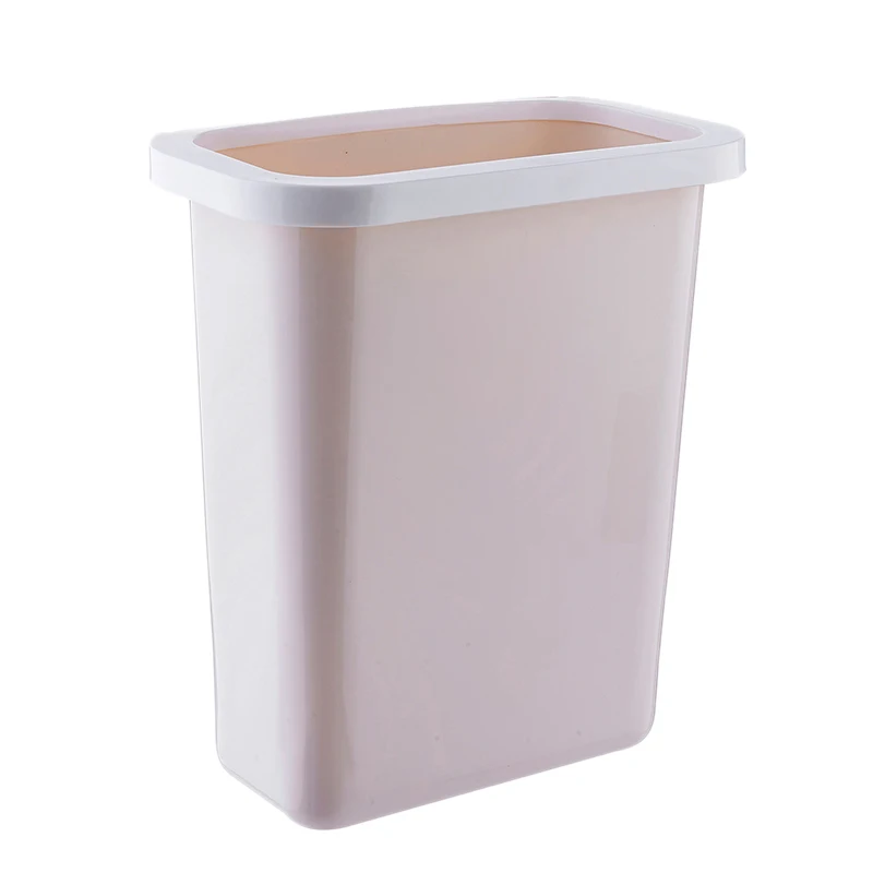 Best Kitchen Hanging Trash Can Door Bathroom Without Cover Household Plastic Bucket Bedside Storage Bucket - Цвет: Dark Gray