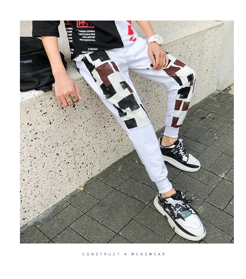 Autumn New Style Athletic Pants Korean-style Stylish Casual Pants Autumn Men's Beam Leg Pants
