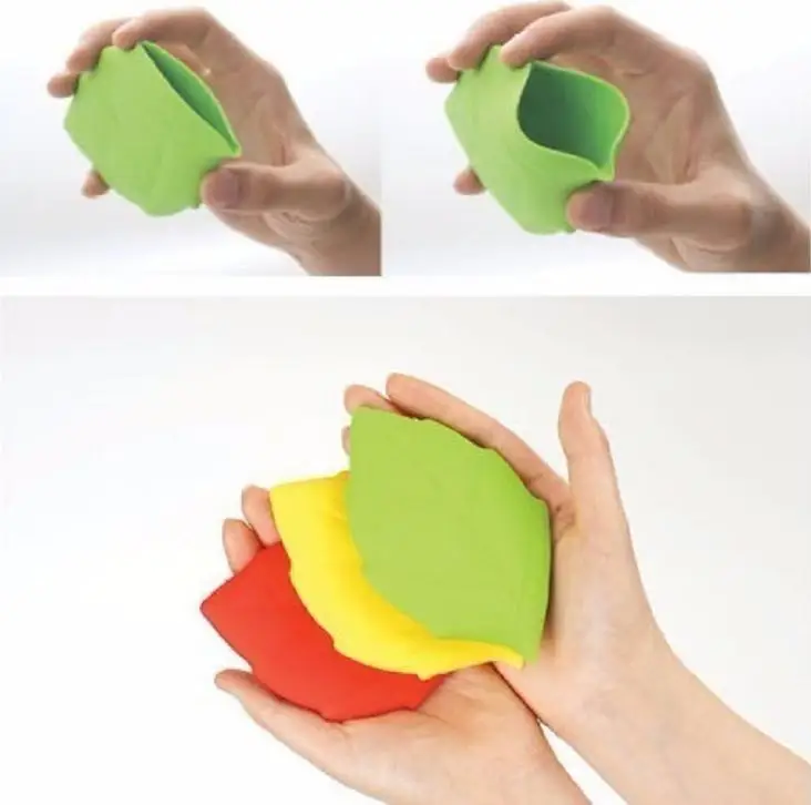 560pcs/lot Creative Drinkware Portable Silicone Leaf Folding Water Bottle Travel Gargling Cup 100mL SN2028