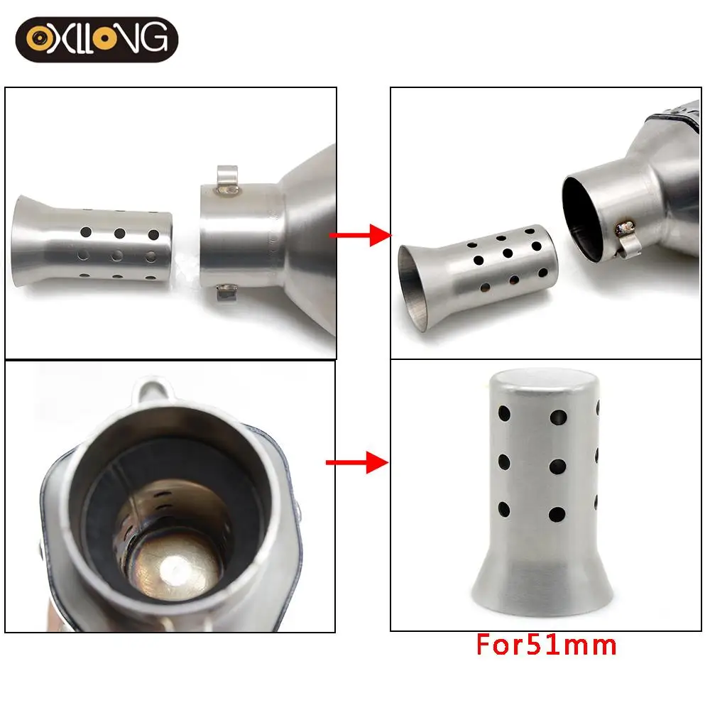 

Universal Motorcycle Front Mid End Catalyst DB Killer Silencer Noise Sound Eliminator Exhaust Adjustable Muffler Silencer