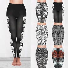 Cheap Skull Print Women Fitness Leggings Slimming High Waist Training Pants Pish Up Stretch Running Wear Sports Workout Breathable Cheap Skull Print Women Fitness Leggings Slimming High Waist Training Pants Pish Up Stretch Running Wear Sports Workout Breathable