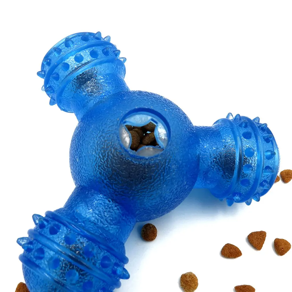 

Pet Leaking Food Ball Molar Rubber Fun Leaking Toy Pet Interactive Bite Automatic Leaking Device Three-Hole Missing Food Toy