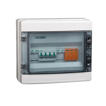 

IP66 Solar PV Combiner Box 4 Array Strings Solar Array String Combiner Box with Breaker /Fuse and Surge Protector