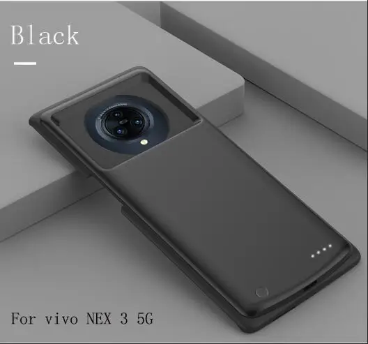 Новинка, высокое качество, 6800 мА/ч, внешний аккумулятор, чехол для vivo NEX 3, запасная батарея, зарядка для vivo NEX 3 5G, чехол для аккумулятора - Цвет: Black For vivo NEX 3