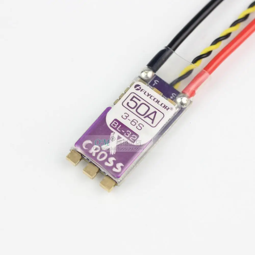 FLYCOLOR BLHeli_32 35A 50A X-Cross BL-32 бесщеточный ESC 3-6S Dshot1200/RGB электронный регулятор скорости с светодиодный для FPV дрона - Цвет: X CROSS 50A