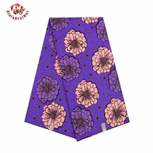 Bintarealwax высокое качество голландский полиэстер Фиолетовый Анкара бинтаrealwax воск 6 ярдов ткань для вечерние платья FP6077