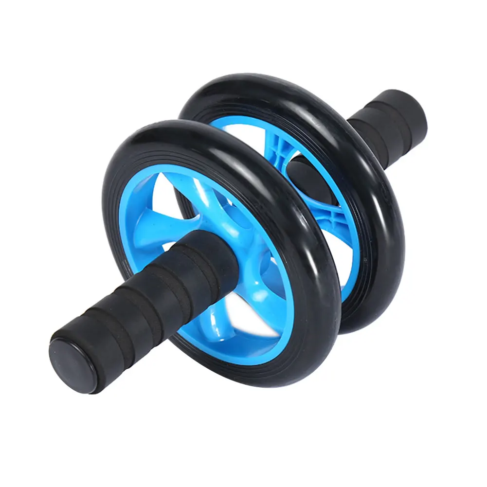

New Double Wheel No Noise Abdominal Wheel Ab Roller with Mat For Arm Waist Leg Muscle Exercise Home Gym Fitness Equipment