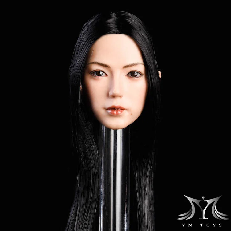1/6 женская голова резьба YMTOYS YMT019 Jing посадки азиатской красоты голова Лепка с хвостом посаженные волосы для бледных женских игрушек тела