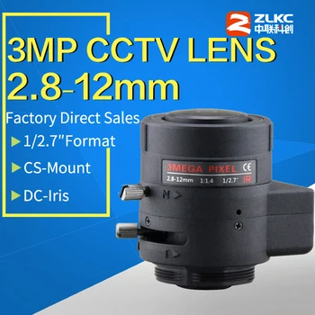 

3.0 Megapixel Varifocal CCTV Lens 2.8-12mm CS Mount F1.4 For 720P/960H/1080P/ 3MP/IP/Box Camera lens Auto DC iris