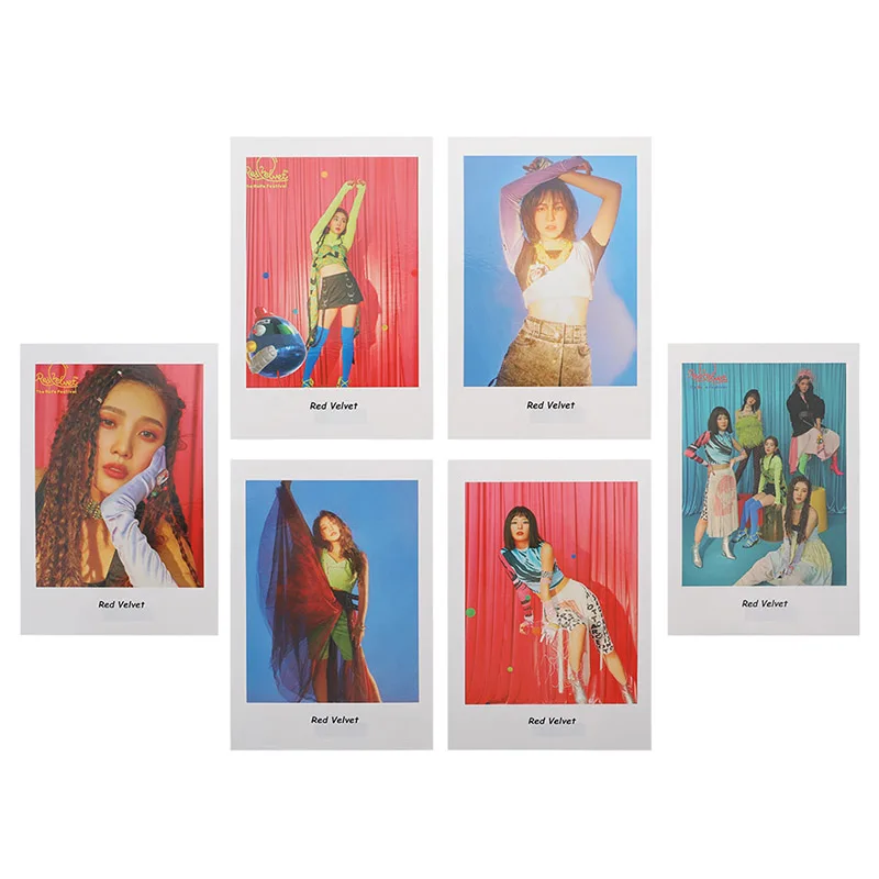 6 шт./компл. K-POP красный бархат Ablum ломо карты самодельные бумажные фото карты вентилятор Коллекция подарков