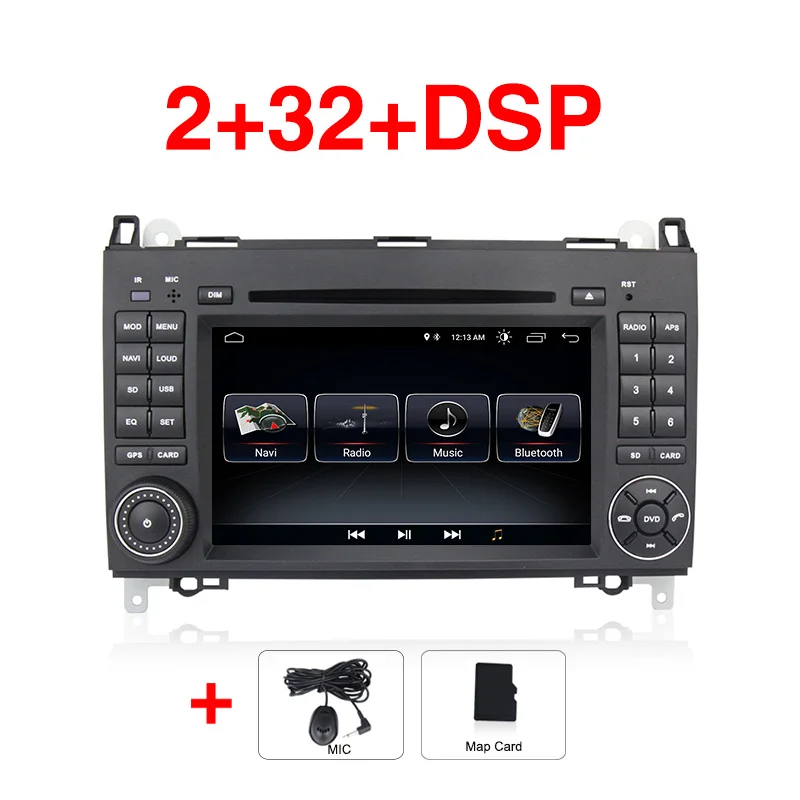 Android 9 для Mercedes/Benz/Sprinter/B200/b-класс/W245/W209 автомобильный dvd, gps, wifi, радио, BT, рулевое колесо, Canbus, 16g карта, микрофон - Цвет: 32G