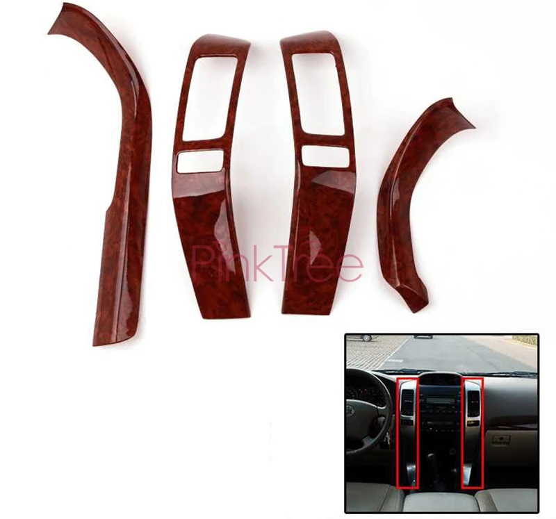 Wooden Interior Cover Trim Decoration for Toyota Land Cruiser 120 Prado FJ120 2003 4 5 6 7 2009 Car Styling Accessories