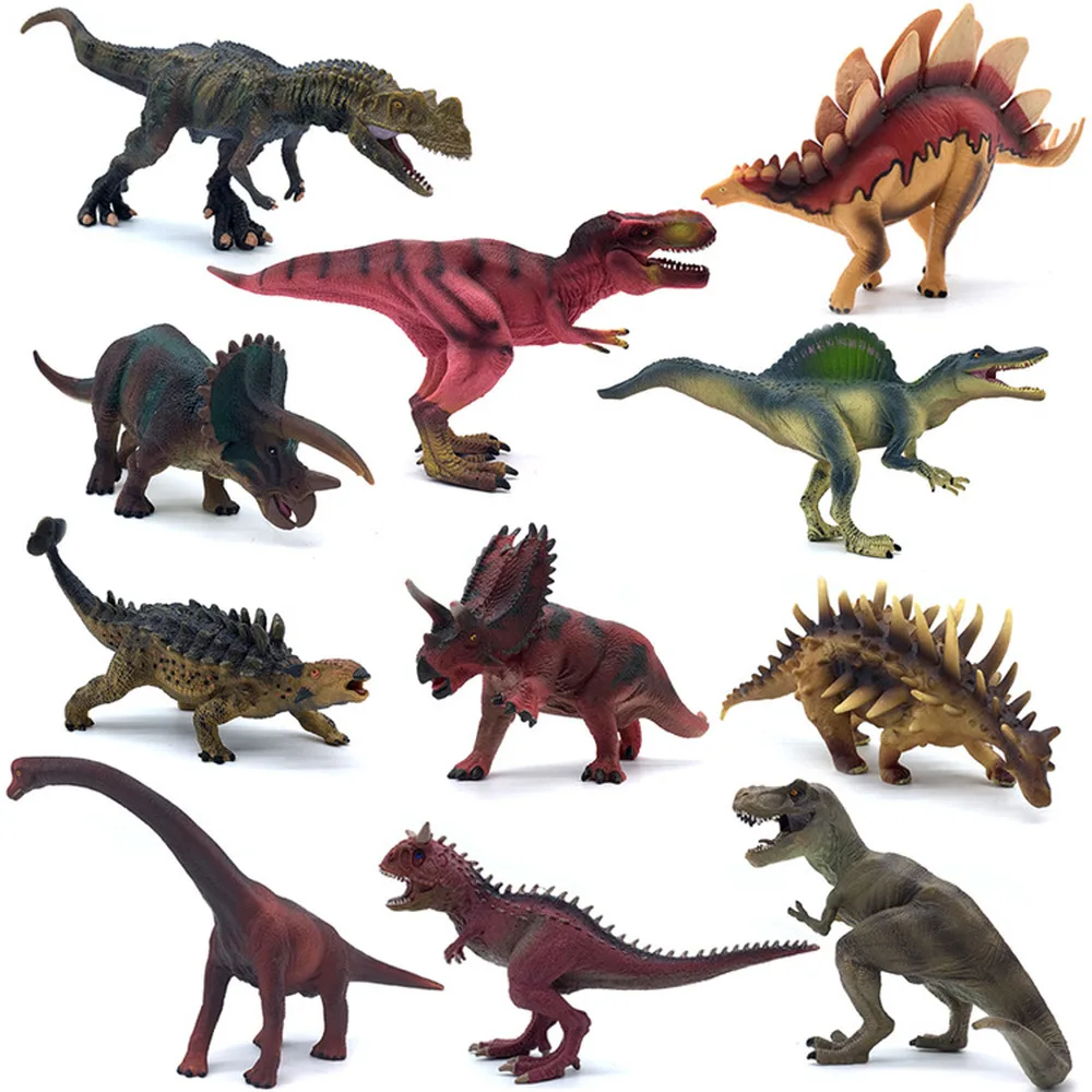 

11pcs Simulated Solid Dinosaur Model Set Dinosaur Toys Tyrannosaurus pterosaur Tricerosaur S10#43