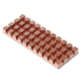 

48x18MM Pure Copper Heatsink and 2/3/4MM Thermally Conductive Adhesive Thin Groove for M.2 NGFF 2260 SSD Notebook Radiator