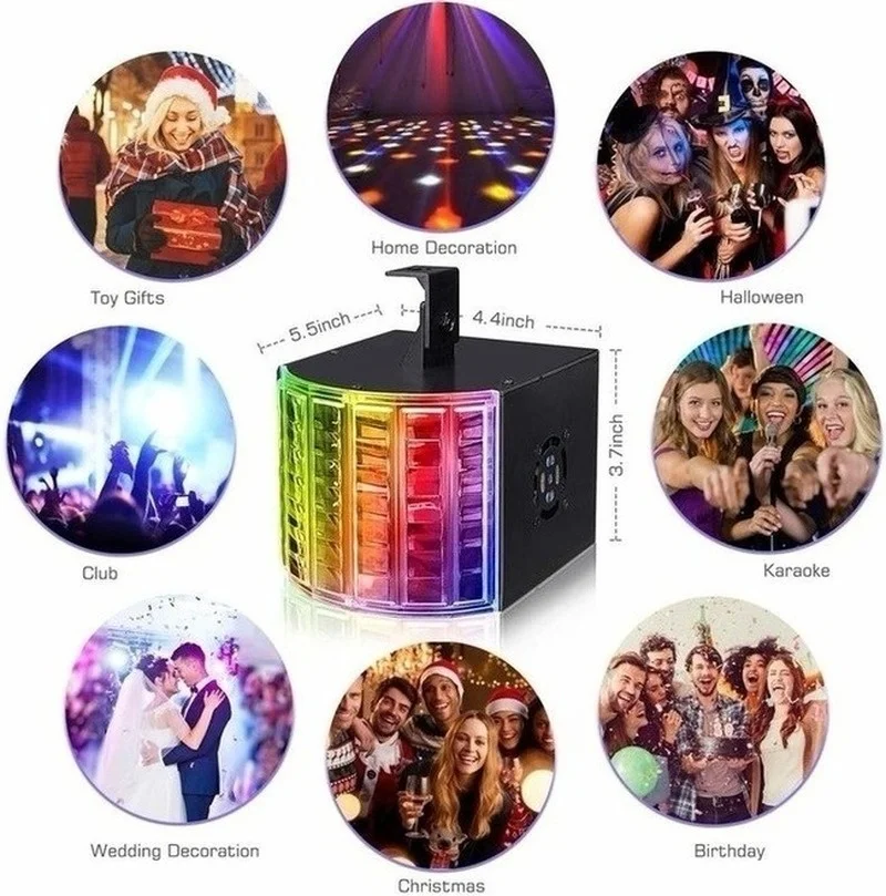 Обновленный светодиодный диско светильник RGB для дискотеки праздничное
