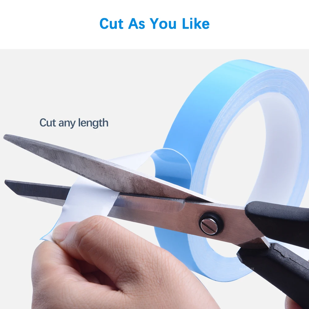 25meter/Roll 8mm 10mm 12mm 20mm Width Transfer Tape Double Side Thermal Conductive Adhesive Tape for Chip PCB LED Strip Heatsink