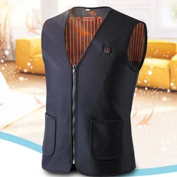 

Men Motorcycle Rider Vest Outdoor USB Infrared Heating Vest Jacket Winter Flexible Electric Thermal Clothing Waistcoat