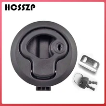 HCSSZP 2 дюймов фиксирующие подъемная ручка Пластик промывка Защёлки шлема круглый палубный замок с ключом Запчасти для яхт аксессуары RV палубы