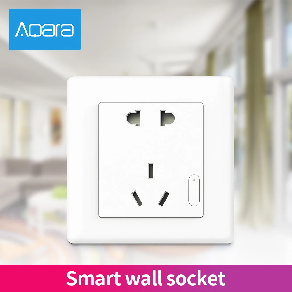 Aqara розетка Smart Home ZigBee Wi Fi Беспроводной приложений благодаря пульту Управление