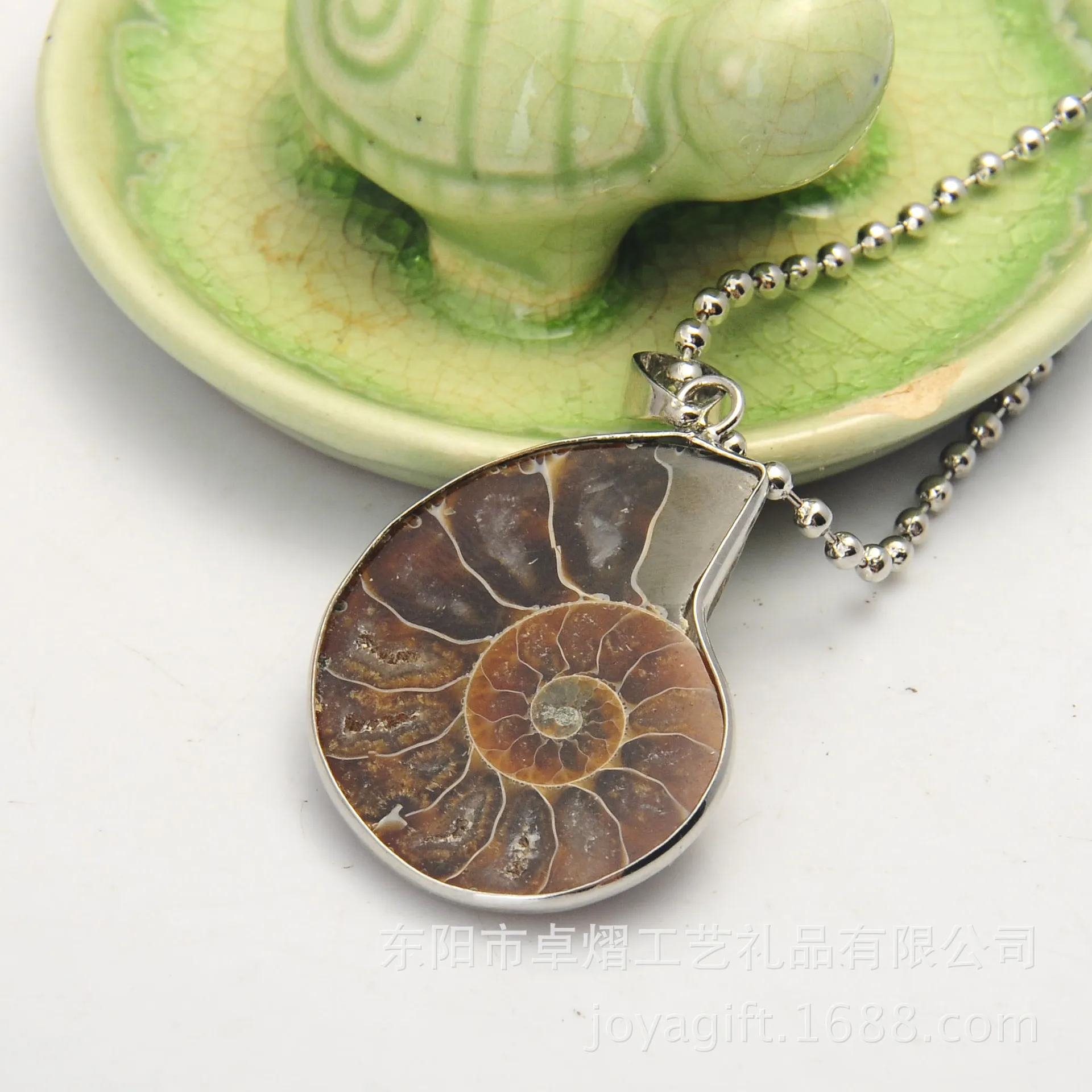 Натуральный цвет Spot Snail Fossil кулон Европа и Америка Мода ожерелье раковины Fossil Ammolite ожерелье раковина