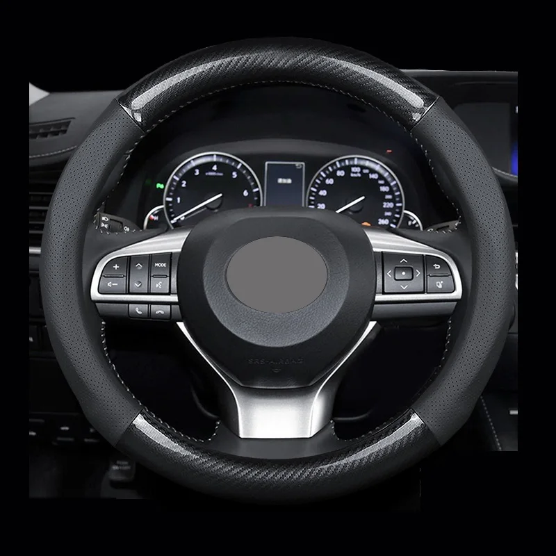 Чехол рулевого колеса автомобиля для Lexus ES LS RX NX GS CT GX LX RC LC US ES250 ES300h ES240 ES250 чехол из углеродного волокна