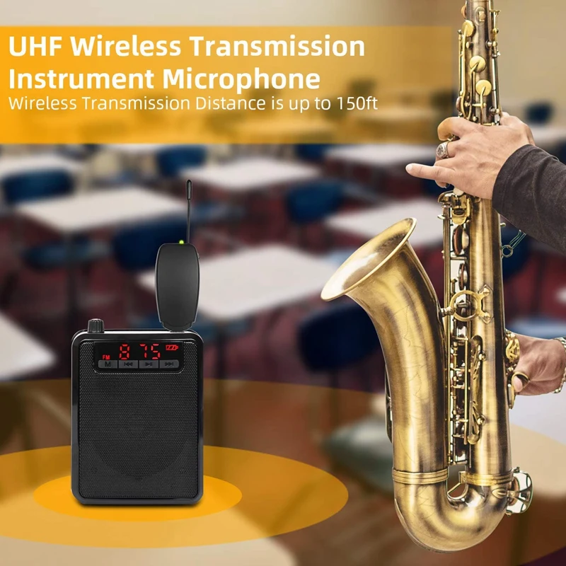Hot-Wireless Saxophone microphone System Clip on