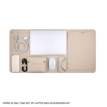 

13.3in Portable Laptop Bag Accessories Kit Travel 5 In 1 Office Artificial Leather Protective Sleeve Case Home For Macbook Pro