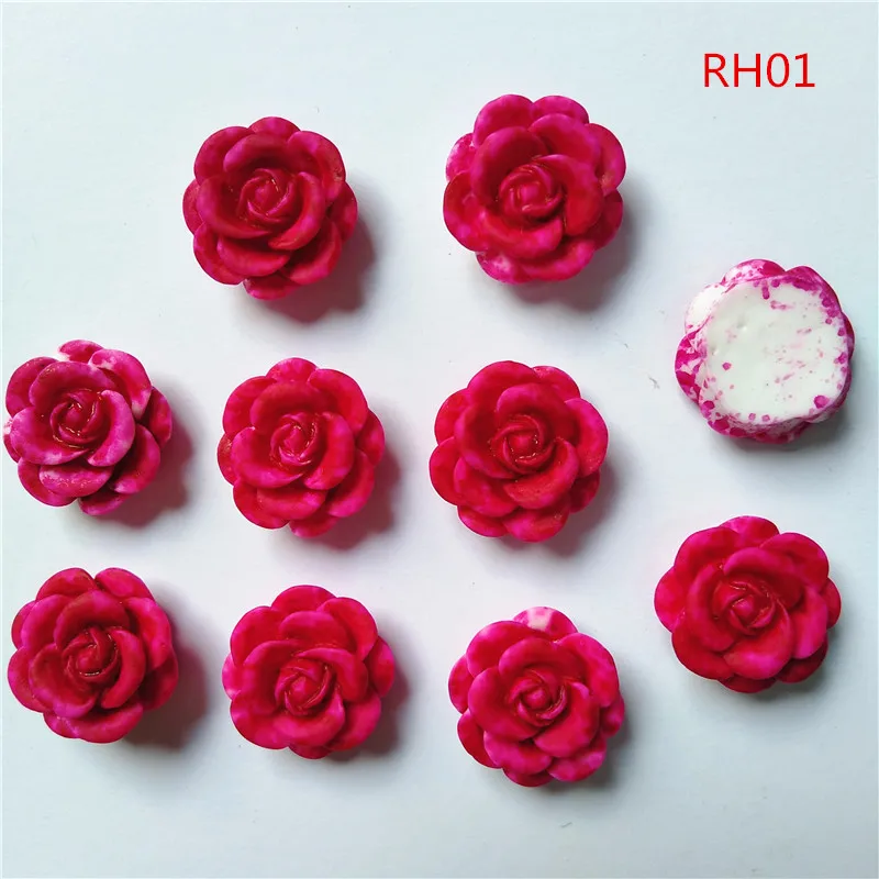 RH01 20-50 шт 14 мм смолы розы плоское дно аппликация для мобильных наклеек/ручной работы - Цвет: RH01
