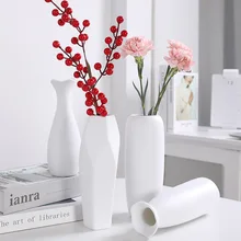 Florero de cerámica Blancanieves, florero para mesa moderna, estante de decoración del hogar, apto para chimenea, dormitorio, cocina y sala de estar