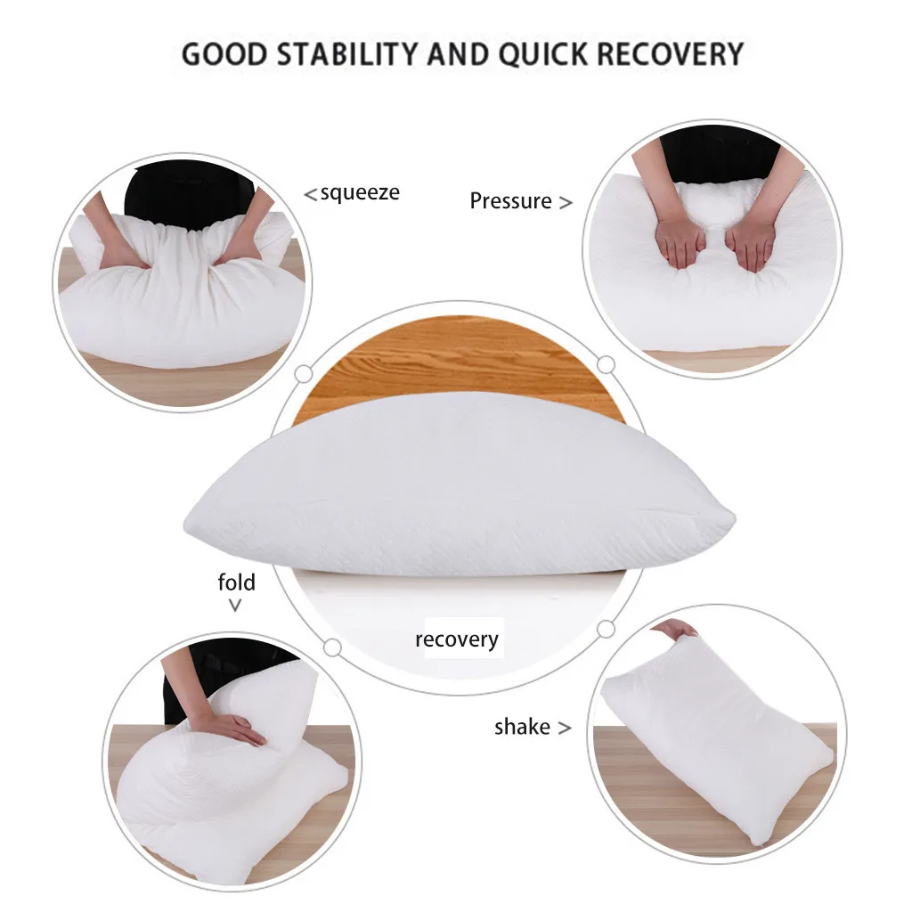 White Memory Foam Pillow 44cm×66cm Bamboo Fiber And Memory Foam Pillow Combination Adjustable Height soft Comfortable Pillow