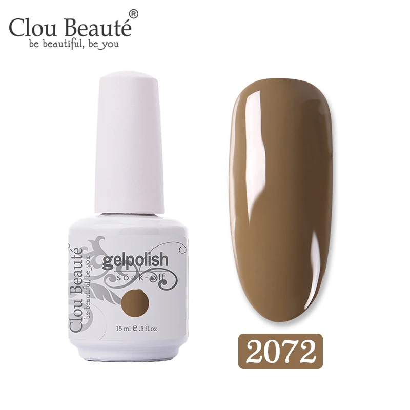 2072 Clou Beaute 15 мл Гель-лак для ногтей 131 чистые Зимние Цвета Длительный Гибридный гвоздь Гель-лак Hybird дизайн праймер для ногтей - Цвет: 2072
