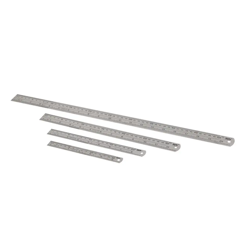 15cm/6 Inch Metal Ruler - Double Sided Linear Measurement Scale Tool