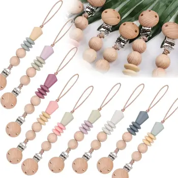 

Handmade Silicone Pacifier Chains Safe Teething Chain Baby Teether Eco-friendly Pacifier Clips Holder Chain