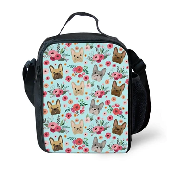 

Customzied Bulldog Thermal Cotton Lunch Bags for Kids Food Picnic Cooler Bags Insulated Storage Fresh keeping Bags for Women