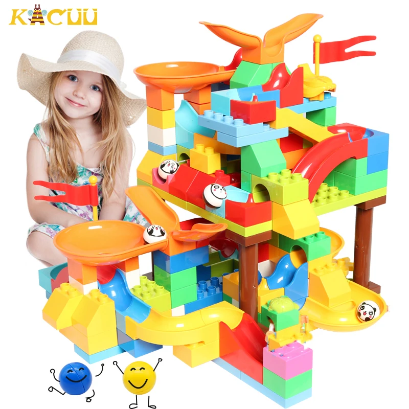 

47-404pcs Marble Race Run Maze Ball Tracks Building Blocks DIY Funnel Slide Block Assemble Bricks Children Educational Toys Gift