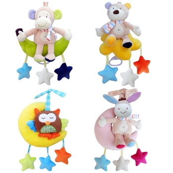 

Baby Rattle Ring Bell Toy Soft Plush Elephant Crib Bed Hanging Animal Teether Infant Early Educational Doll