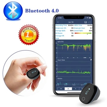 

Bluetooth Ring Oxygen Monitor Oximeter SpO2 Overnight Tracking oximetro Low Oxygen Silent Vibration Alarm Sleep Apnea report