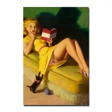 Pinup Sexy Girl 7 Silk Fabric настенный художественный плакат Decor Sticker
