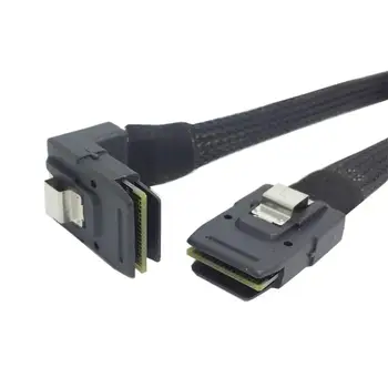 

1m SFF-8087 Mini SAS 4i 36 Pin to 36Pin Right 90 Degree Angled Cable